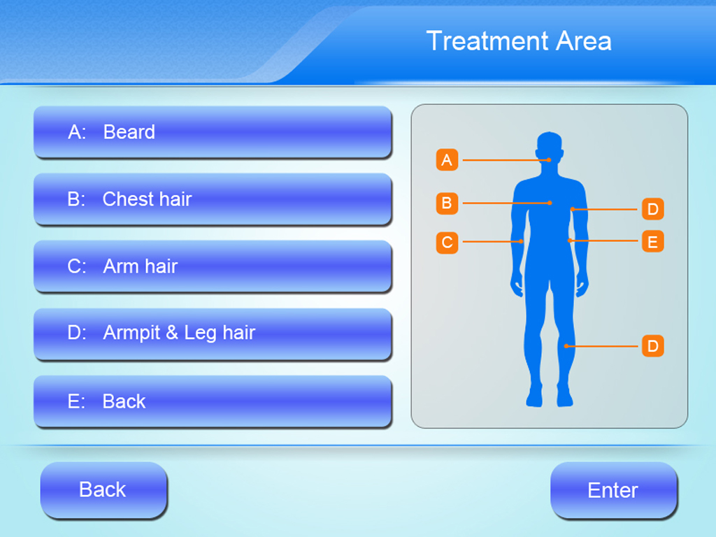 808nm diode laser equipment screen شاشة معدات ليزر ديود 808nm